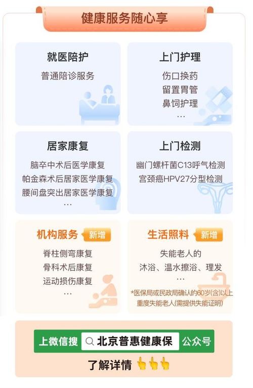 就醫(yī)陪護 上門護理 居家康復 北京普惠健康保服務增至49項